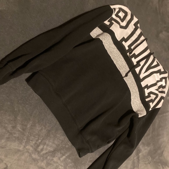 Victoria's Secret Sweaters - Victoria's Secret PINK White Fleece Hoodie